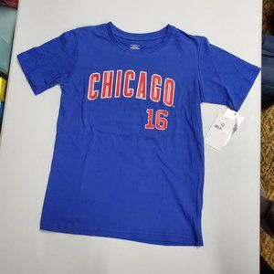 Boy's Large 12/14 Patrick Wisdom #16 Chicago Cubs T-Shirt NWT